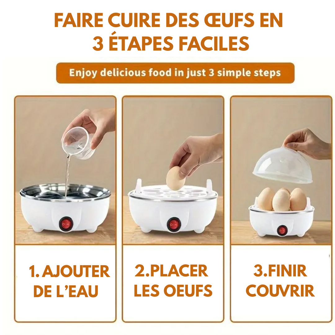 Mini cuiseur à œufs automatique Portable
