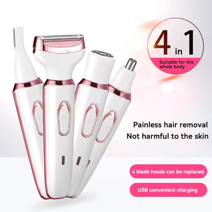 Epilateur  électrique 4en1 pour une peau lise